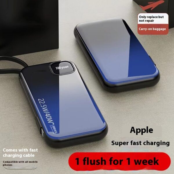 With Cable Integrated Super Large Capacity Portable Battery For Mobile Phones - Image 4