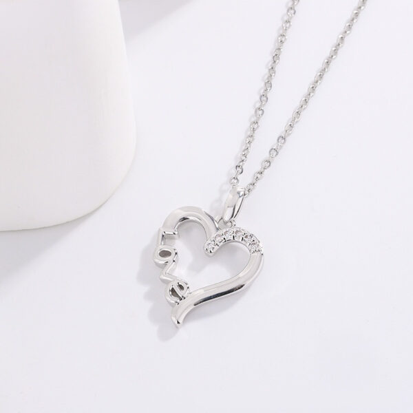 Creative Heart Design LOVE Titanium Steel Necklace LOVE Pendant For Women Wedding Anniversary Party Statement Neck Accessories Jewelry Gift - Image 5