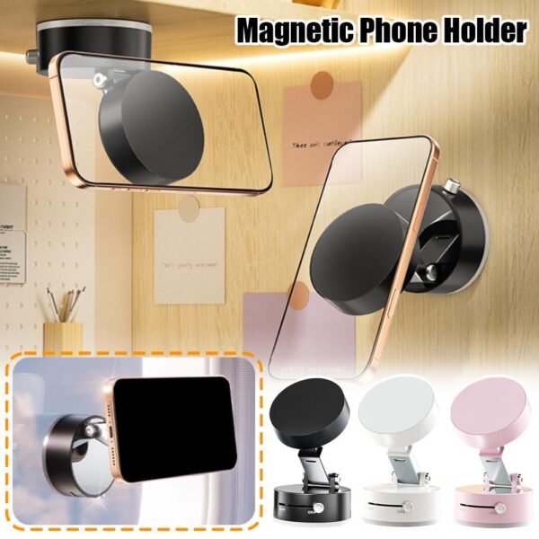 Foldable Magnetic Vacuum Car Phone Holder Foldable Suction Cup With Suction Cup Hands-Free Navigation For Smart Phone - Image 10