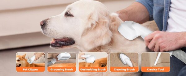 Dog Grooming Set, Pet Vacuum, Pet Blower, Drying And Suction 2 In 1 With 8 Pet Grooming Tools - Image 5