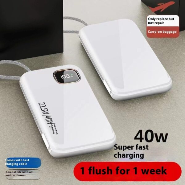 With Cable Integrated Super Large Capacity Portable Battery For Mobile Phones - Image 2