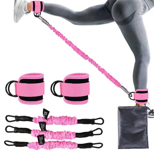 Ankle Strap Resistance Bands Hip Leg Strength Pull Rope Fitness Elastic Training Home Yoga Pilate Crossfit Workout Gym Equipment - Image 5