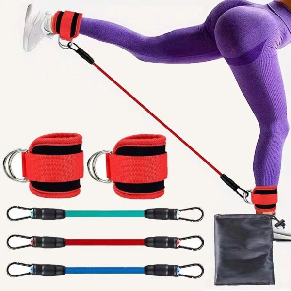 Ankle Strap Resistance Bands Hip Leg Strength Pull Rope Fitness Elastic Training Home Yoga Pilate Crossfit Workout Gym Equipment - Image 2