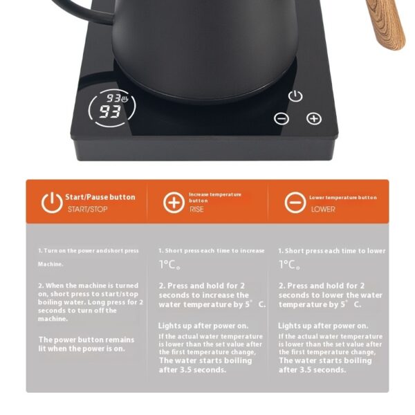 Intelligent Temperature Controlled Hand Brewed Coffee Pot - Image 7